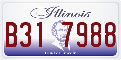 IL license plate B317988