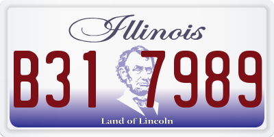 IL license plate B317989