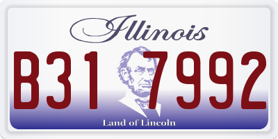IL license plate B317992
