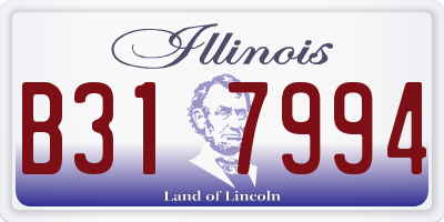 IL license plate B317994