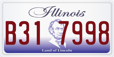 IL license plate B317998