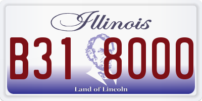 IL license plate B318000
