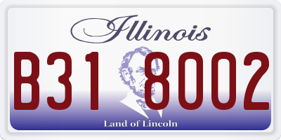 IL license plate B318002