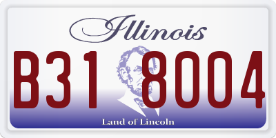IL license plate B318004