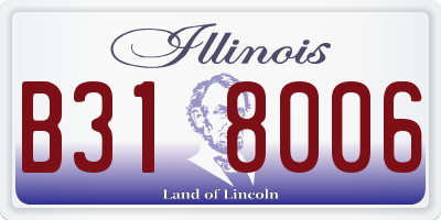 IL license plate B318006