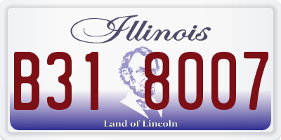 IL license plate B318007