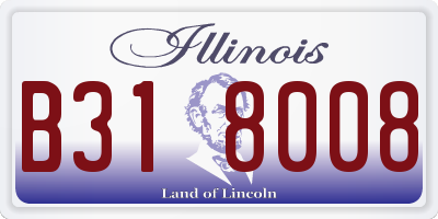 IL license plate B318008