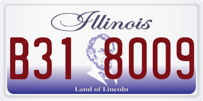 IL license plate B318009