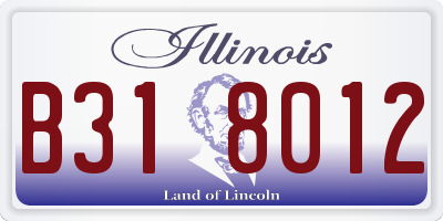 IL license plate B318012
