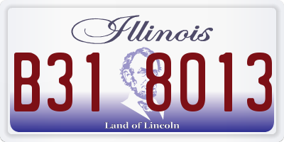 IL license plate B318013