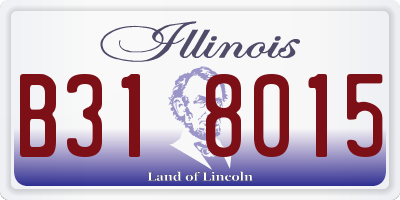 IL license plate B318015