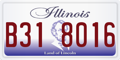 IL license plate B318016