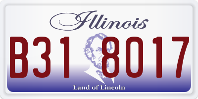 IL license plate B318017