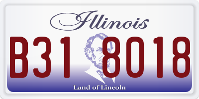 IL license plate B318018