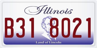 IL license plate B318021