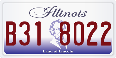 IL license plate B318022
