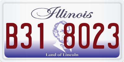 IL license plate B318023