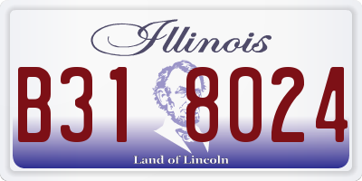 IL license plate B318024