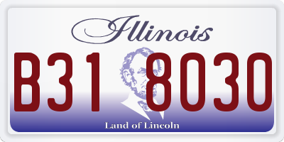 IL license plate B318030