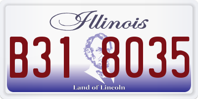 IL license plate B318035