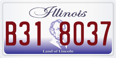 IL license plate B318037