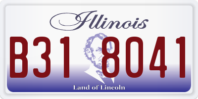 IL license plate B318041