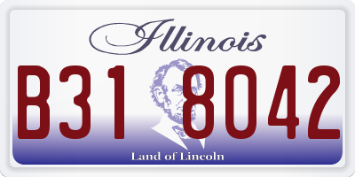 IL license plate B318042