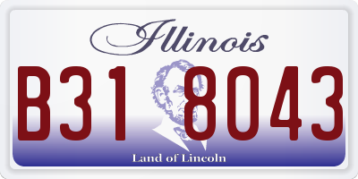 IL license plate B318043
