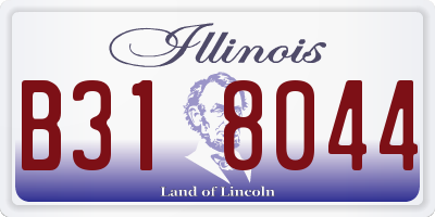 IL license plate B318044