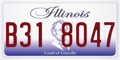 IL license plate B318047
