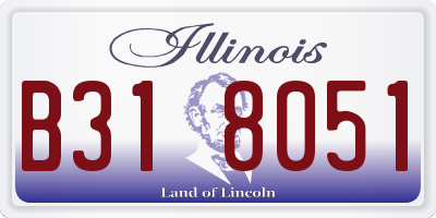 IL license plate B318051