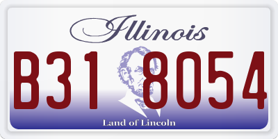 IL license plate B318054