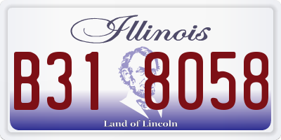 IL license plate B318058