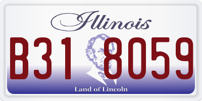 IL license plate B318059