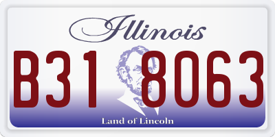IL license plate B318063