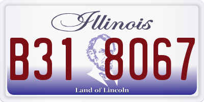 IL license plate B318067