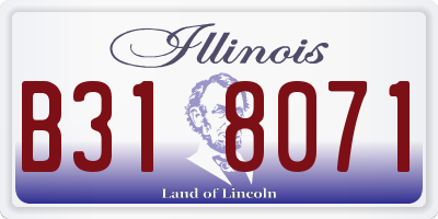 IL license plate B318071