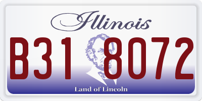 IL license plate B318072