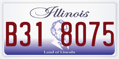 IL license plate B318075