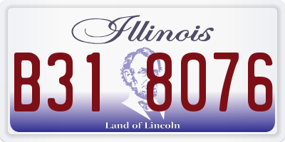 IL license plate B318076