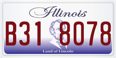 IL license plate B318078