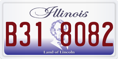 IL license plate B318082