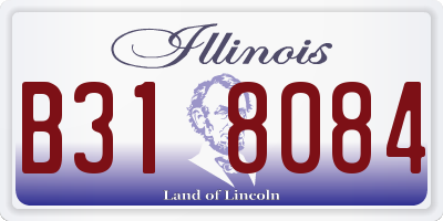 IL license plate B318084