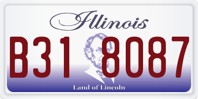 IL license plate B318087