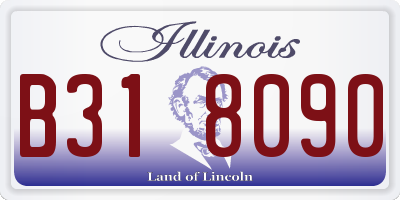 IL license plate B318090