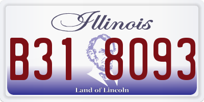 IL license plate B318093