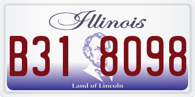 IL license plate B318098