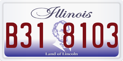IL license plate B318103