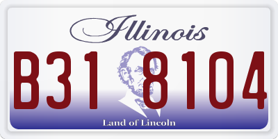 IL license plate B318104