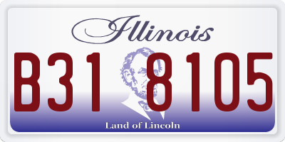 IL license plate B318105